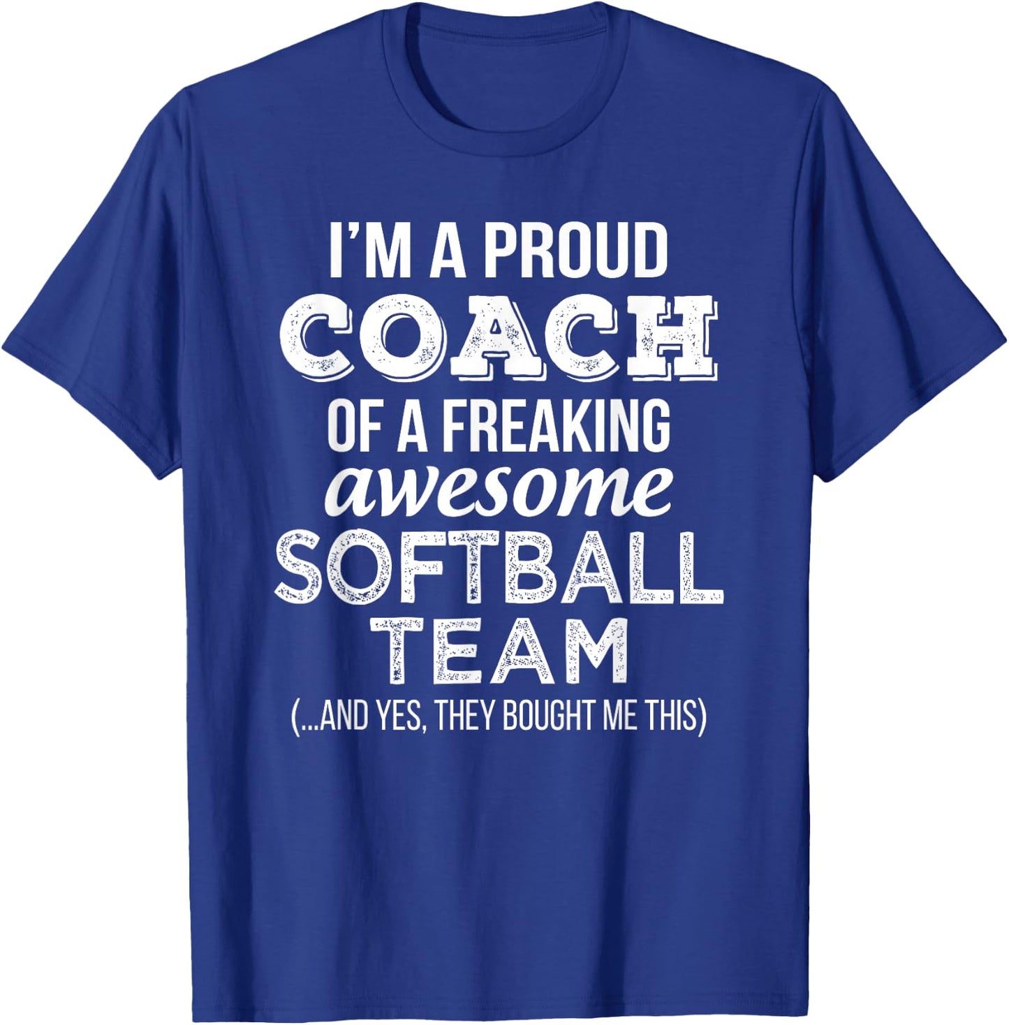 Softball Coach T Shirt Funny Thank You Appreciation Gift T-Shirt - T-Shirt | Royal