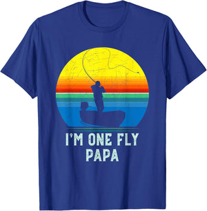 Fly Fishing Gift Dad-Papa-Father- Fly Fishing T-Shirt - T-Shirt | Royal