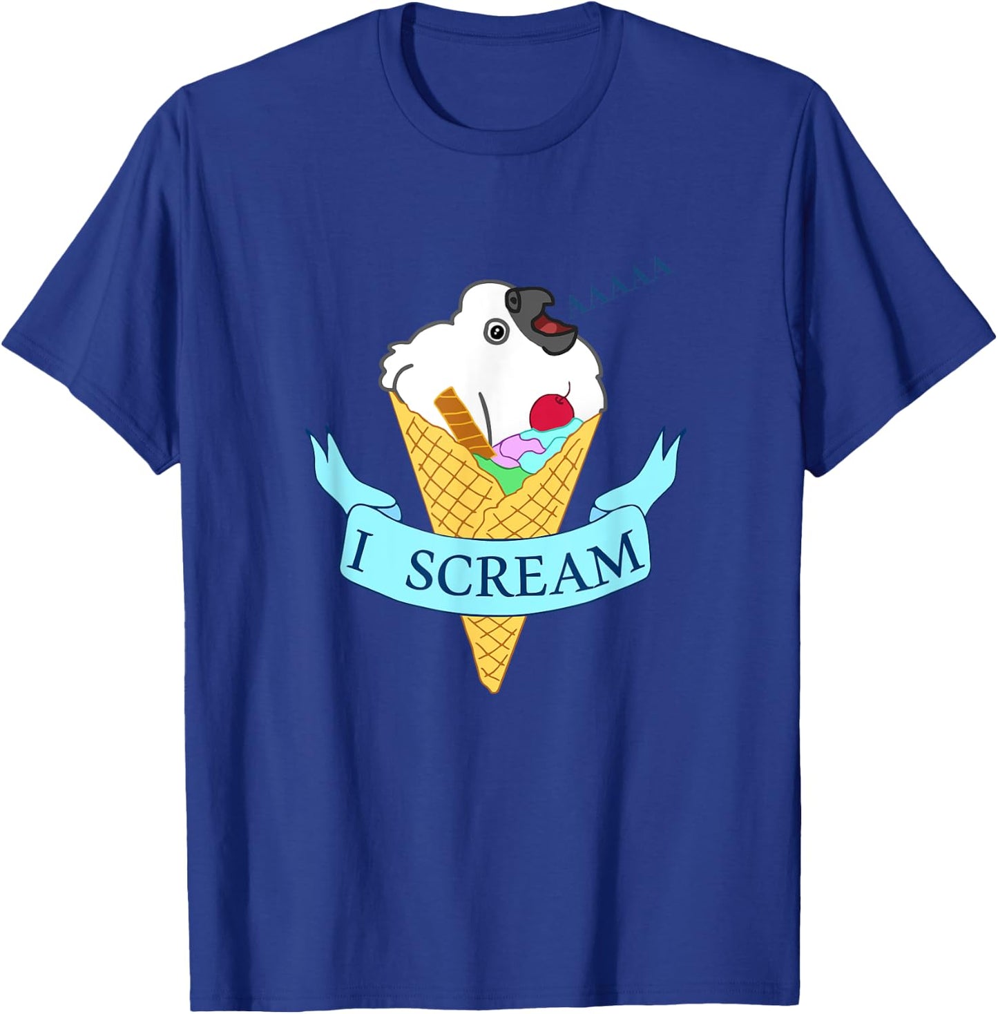 I scream Ice cream Cute Baby Parrot Funny Bird Pet Cockatoo T-Shirt - T-Shirt | Royal