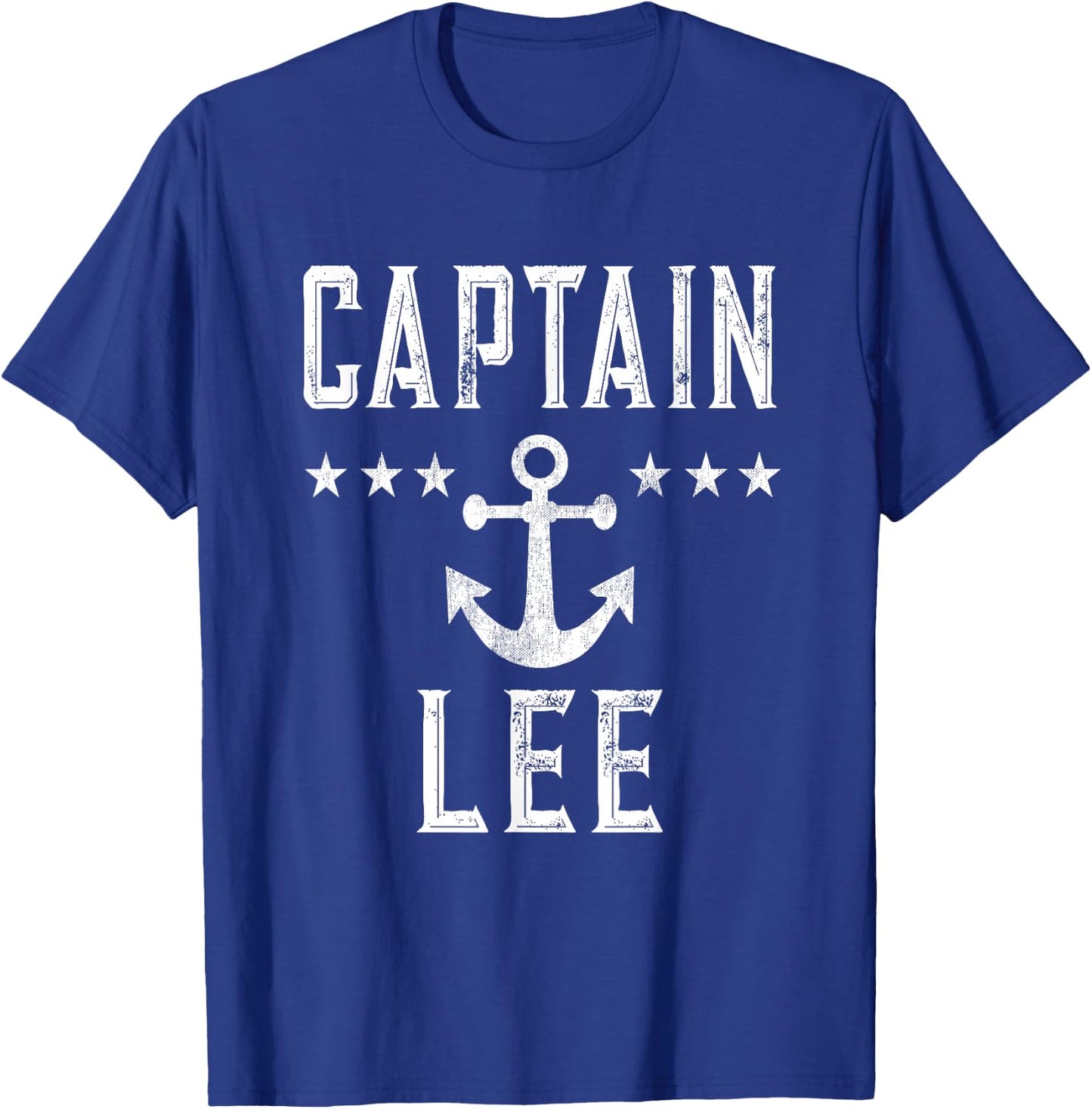 Vintage Captain Lee Family Cruise Lake Boat T-Shirt - T-Shirt | Royal