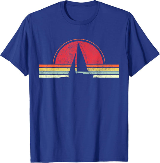 Vintage Sailing Shirt Retro Sailing Boat Sailing Gift T-Shirt - T-Shirt | Royal