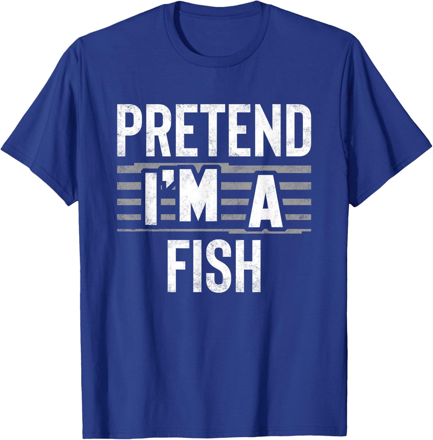 Pretend I'm A Fish Funny Halloween Costume Gift T-Shirt - T-Shirt | Royal