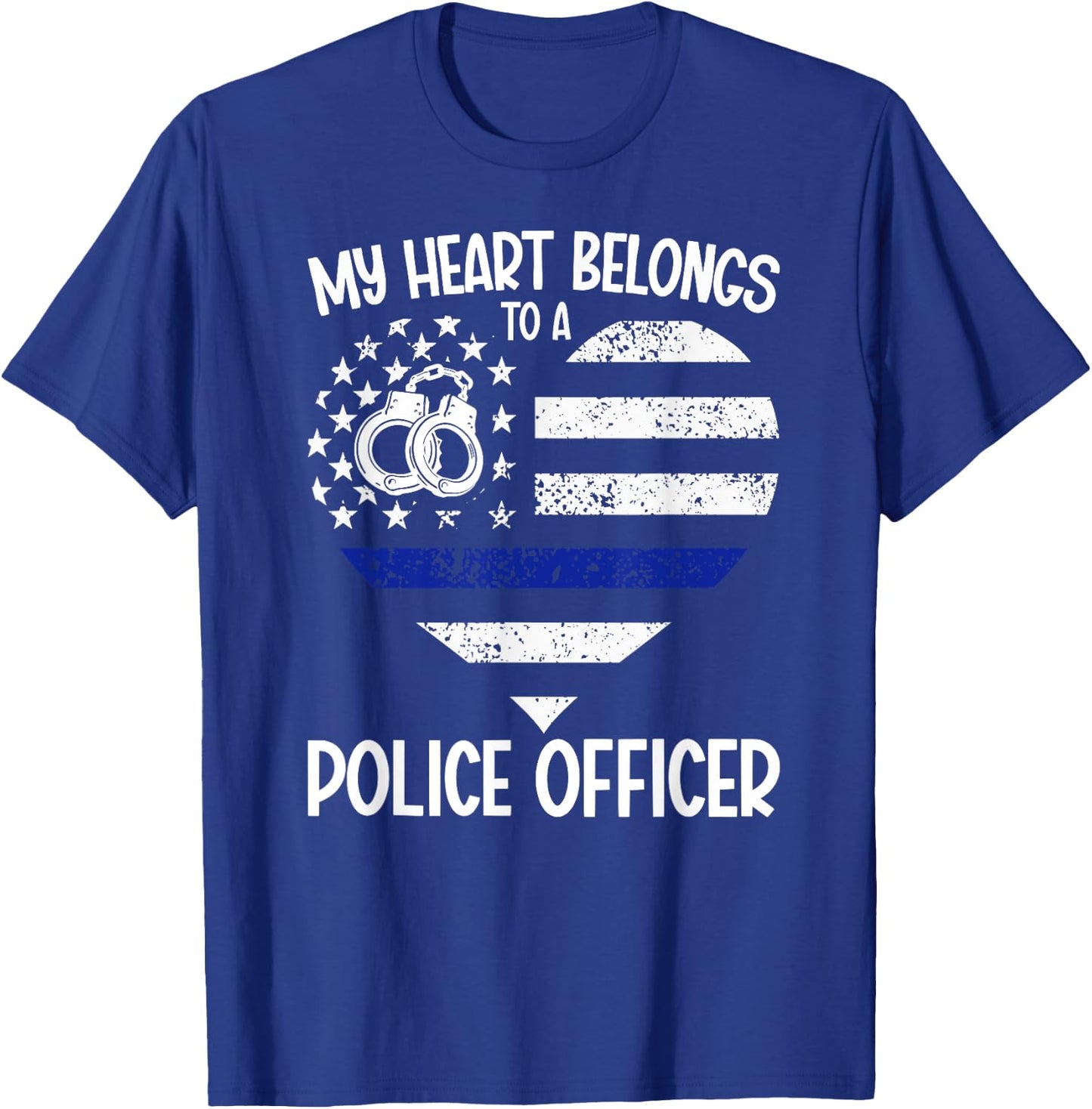 Proud Police Officer Girlfriend Police Girlfriend T-Shirt - T-Shirt | Royal
