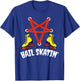 Hail Skatin' Vintage Satan Punk Skating Roller Derby T-Shirt - T-Shirt | Royal