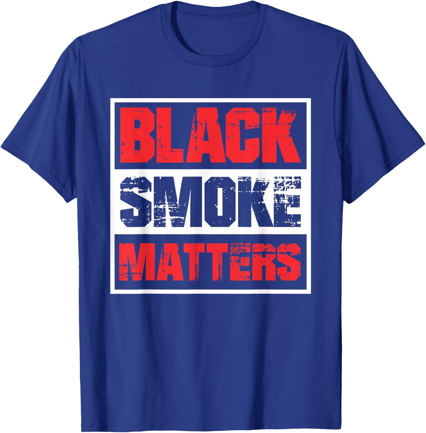 Black Smoke Matters Diesel Rolling Coal Funny T-Shirt - T-Shirt | Royal