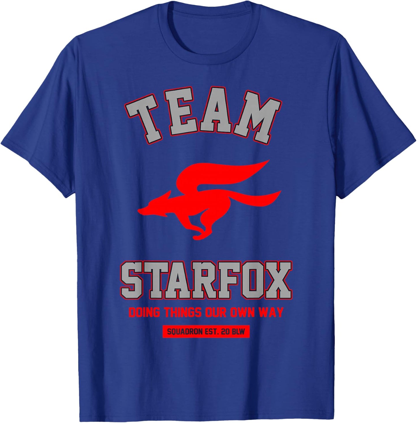 Star Fox Team Red Logo Poster Style Graphic T-Shirt - T-Shirt | Royal