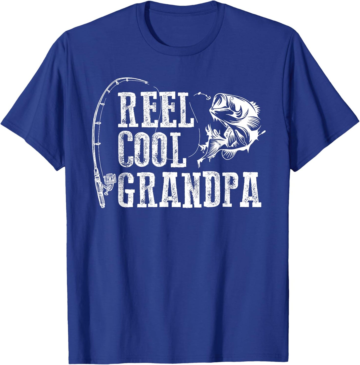 Grandpa Fishing: Reel Cool Grandpa T-Shirt - T-Shirt | Royal