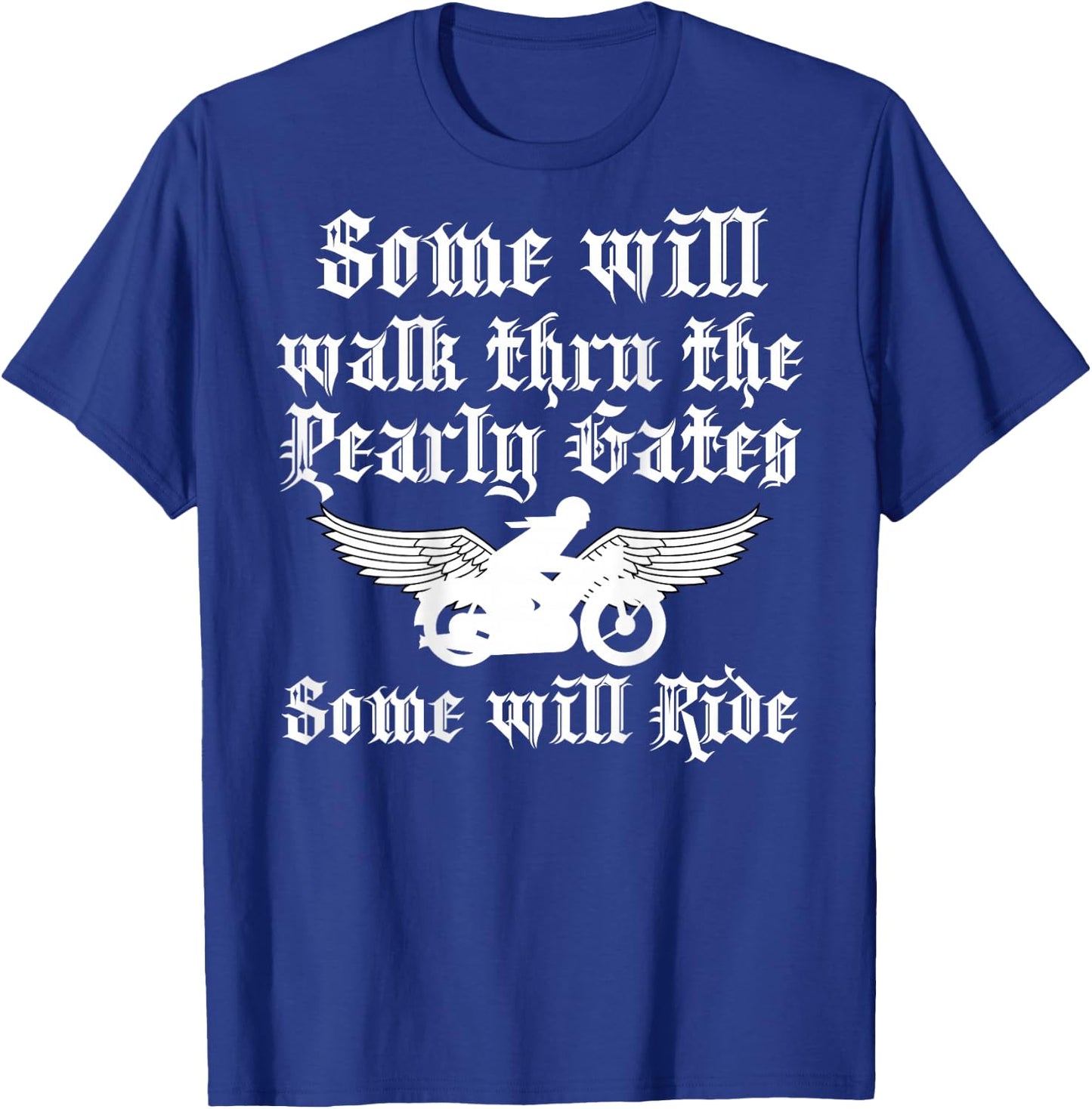 Fallen Biker Final Ride Bikers Memorial Shirt - back design T-Shirt - T-Shirt | Royal