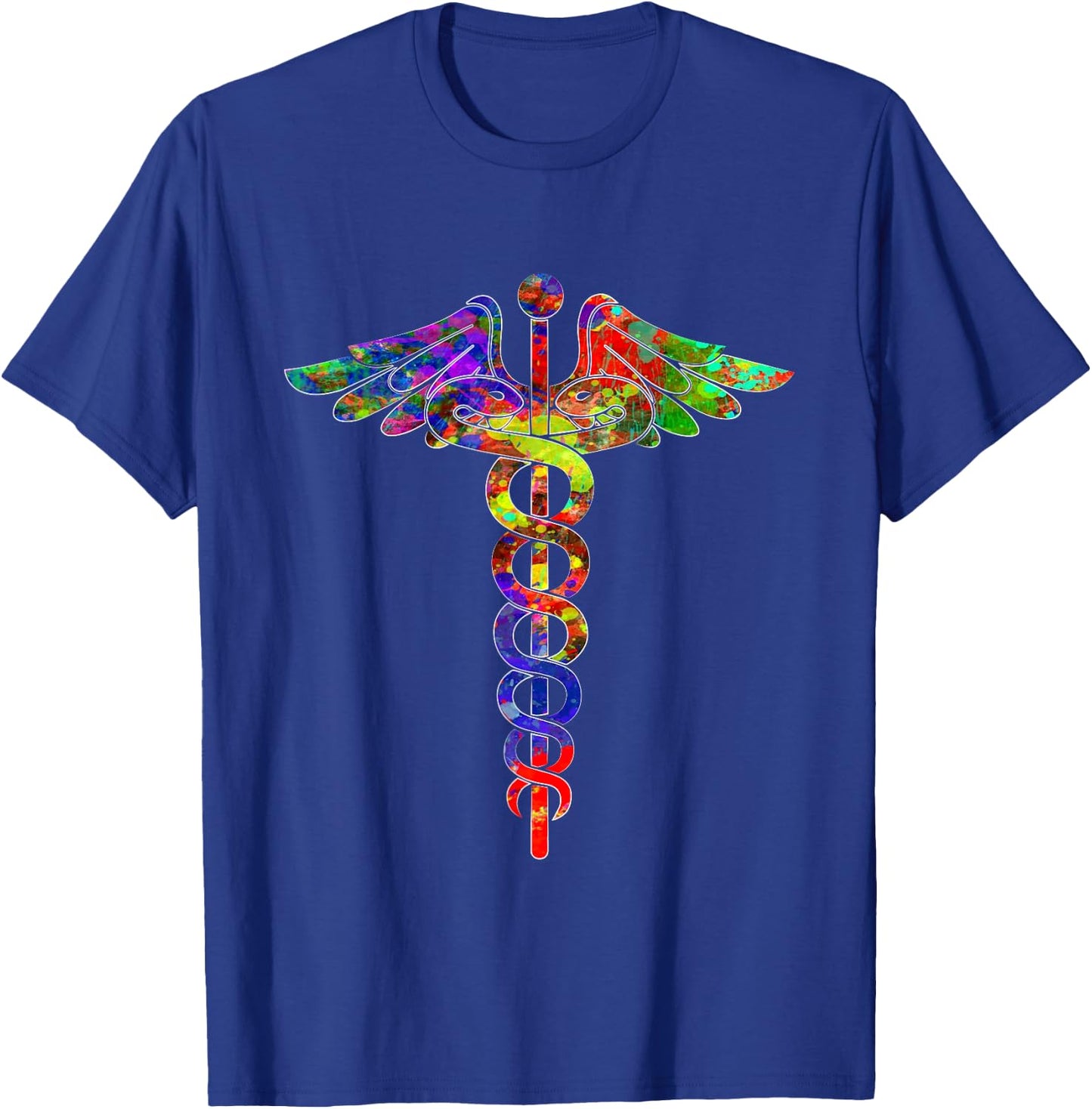 Vintage Nurse Doctor Caduceus Novelty T-Shirt - T-Shirt | Royal