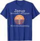 Distressed Christian Jesus God Faith Gifts Shirts Jesus It's not a religion It's a Relationship Vintage Cross T-Shirt - T-Shirt | Royal