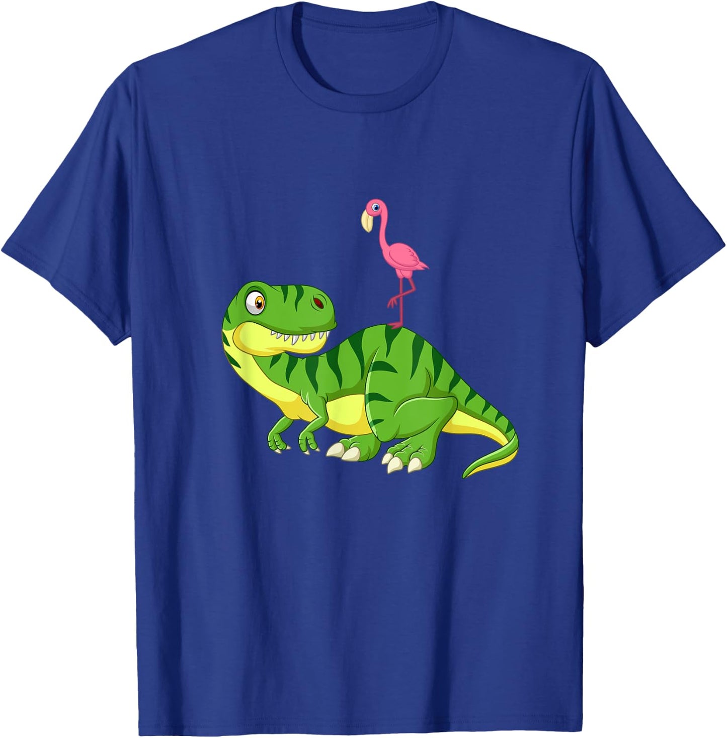 Flamingo T-Rex Dinosaur T-Shirt - T-Shirt | Royal