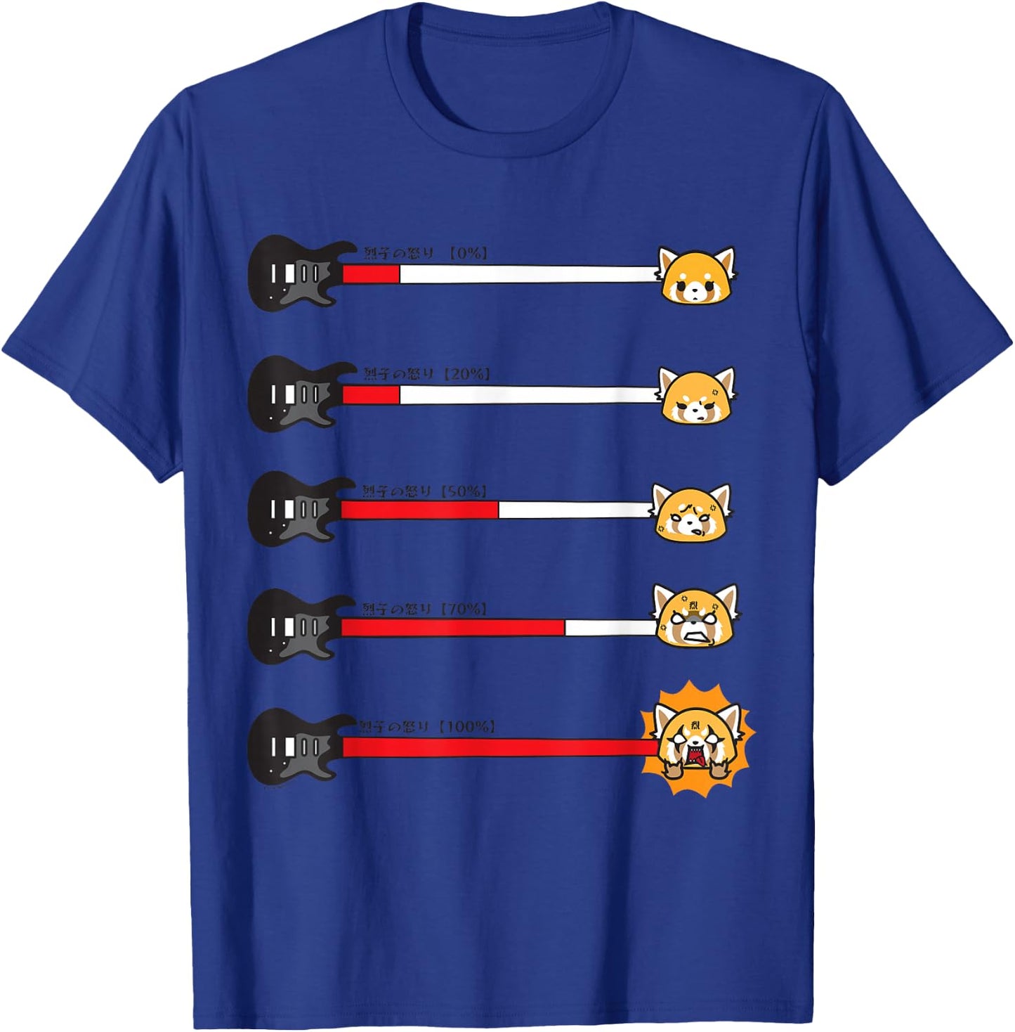 Aggretsuko Guitar Rage Meter Shirt T-Shirt - T-Shirt | Royal