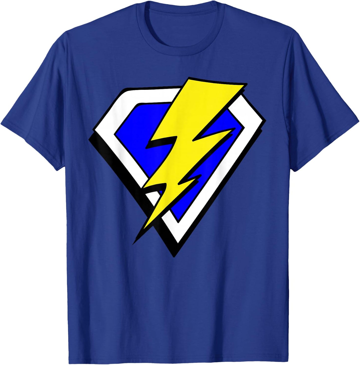 Superhero Lightning Bolt Hero T Shirt T-Shirt - T-Shirt | Royal