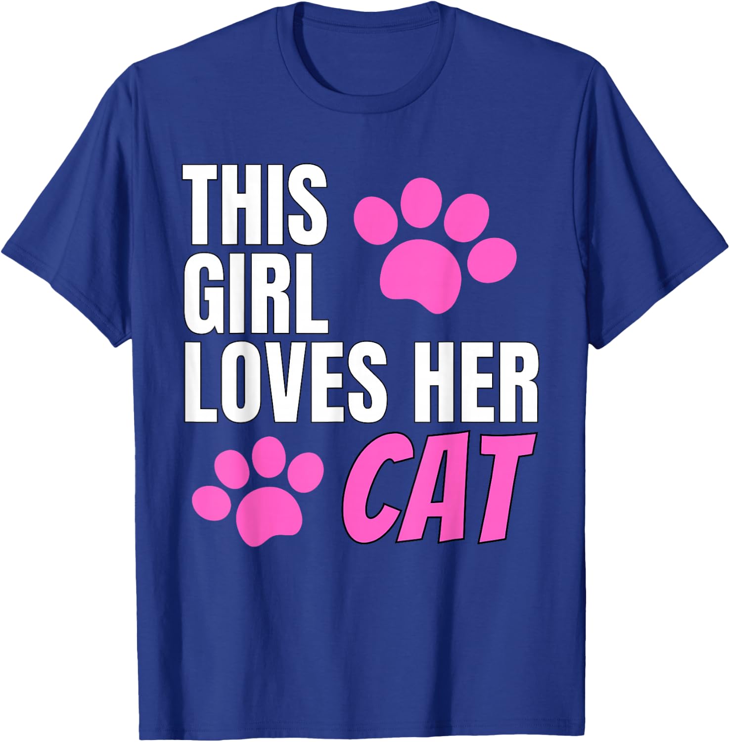This Girl Loves Her Cat T-Shirt - T-Shirt | Royal