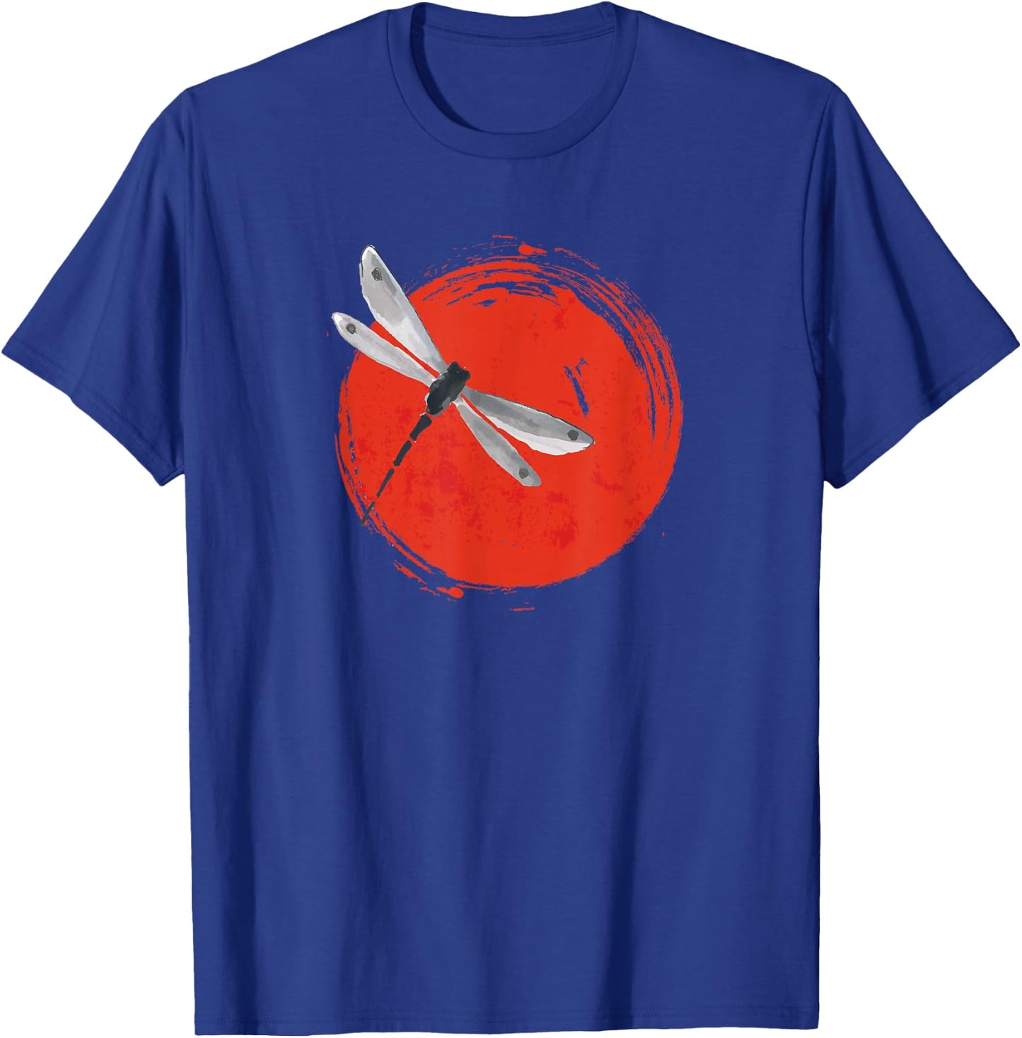 Zen Circle Japanese Dragonfly Sun Yoga T-Shirt - T-Shirt | Royal