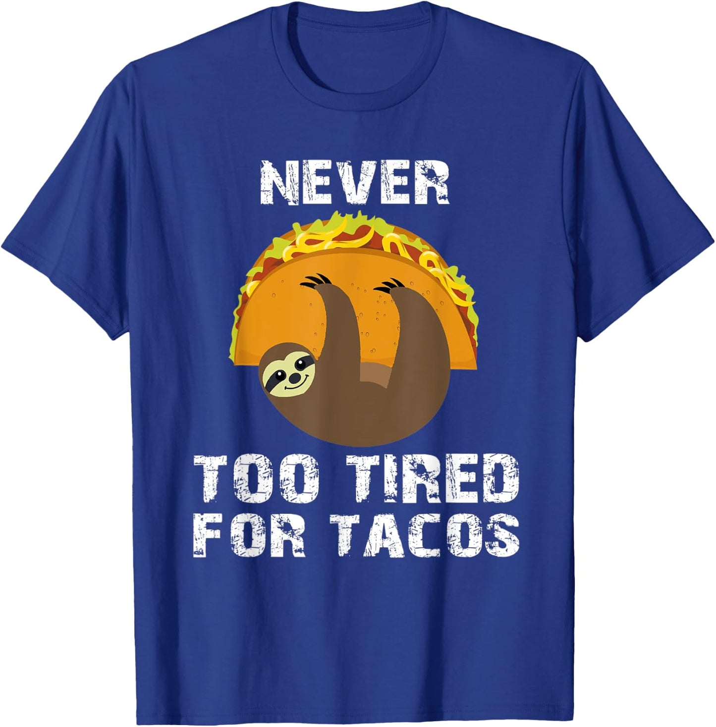 Sloth Cinco De Mayo Funny Taco Women Dad Mexico Taco Pun T-Shirt - T-Shirt | Royal