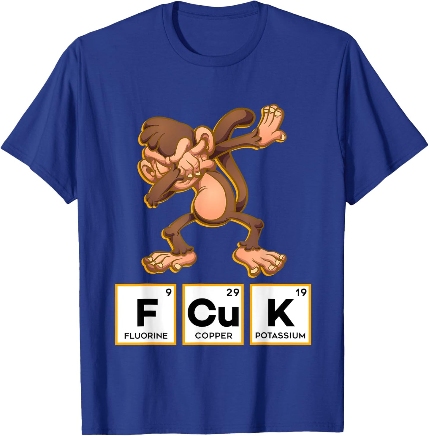 FCUK Chemistry Periodic Table Monkey T-Shirt - T-Shirt | Royal