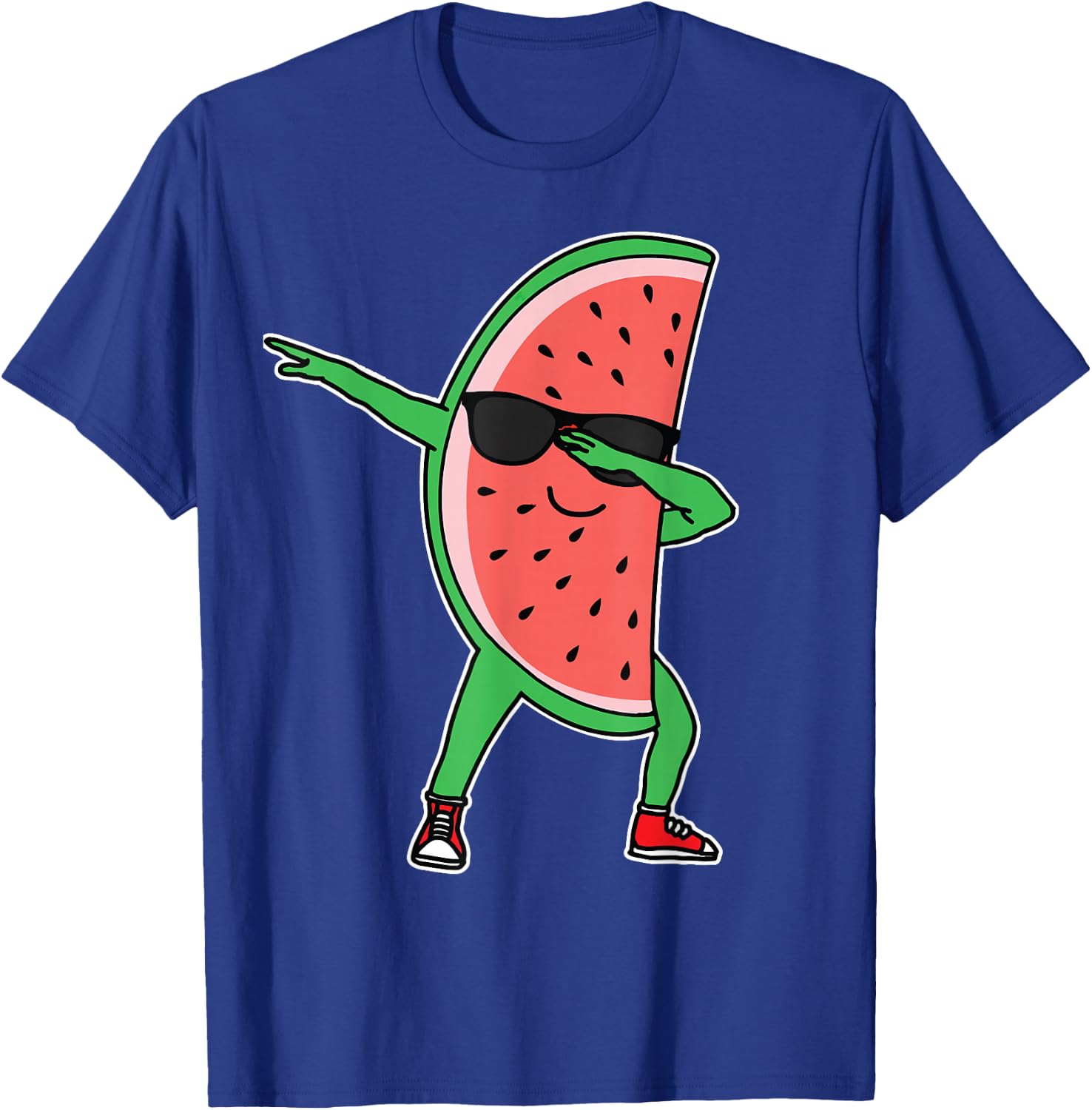 Watermelon Kawaii Dabbing Watermelon T-Shirt - T-Shirt | Royal