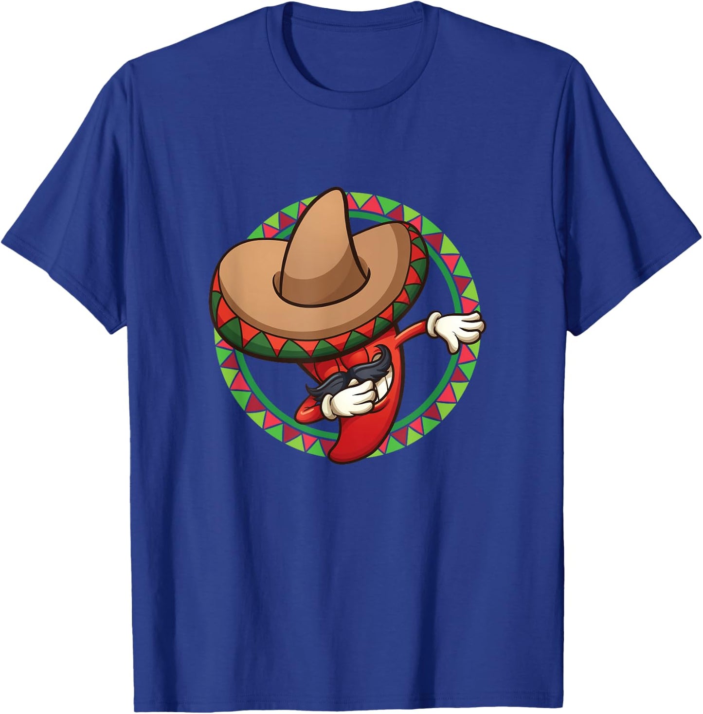 Funny Chili Pepper Dabbing Cinco De Mayo T-Shirt - T-Shirt | Royal