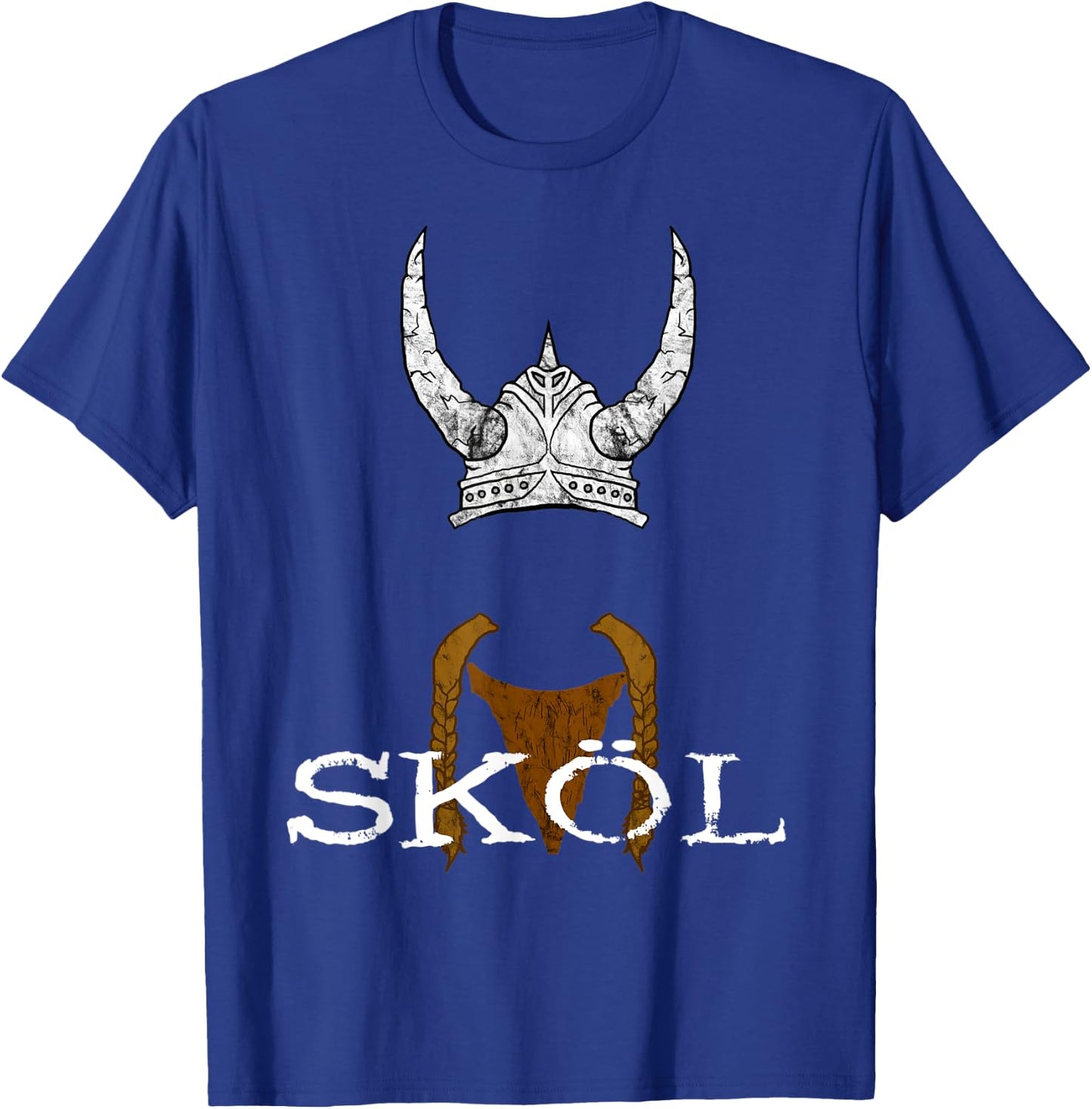 Skol Viking Helmet Nordic Scandinavian Norse Mythology T-Shirt - T-Shirt | Royal