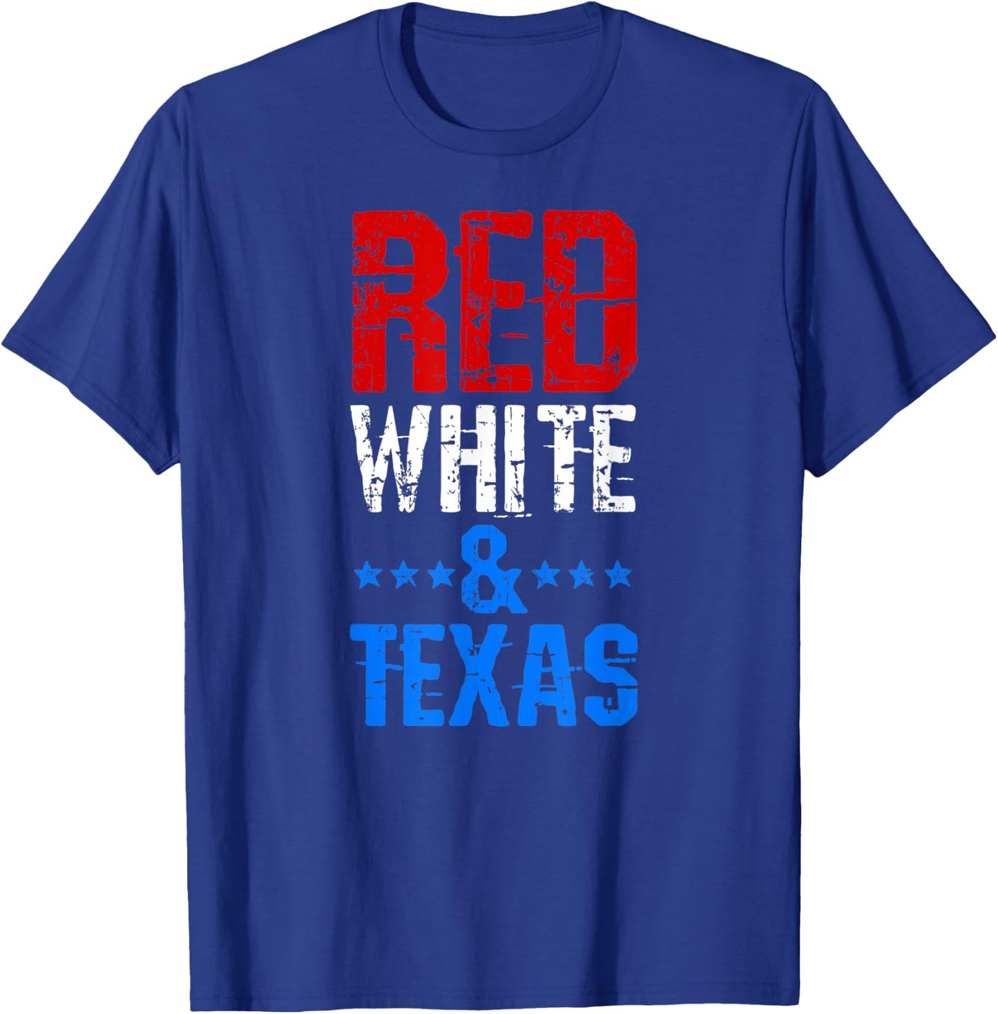 RED WHITE & TEXAS 4th Of July T-Shirt - T-Shirt | Royal