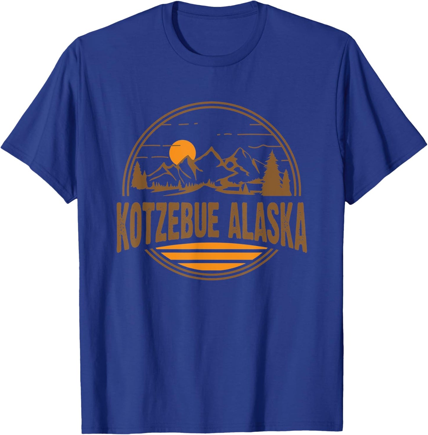 Vintage Kotzebue, Alaska Mountain Hiking Souvenir Print T-Shirt - T-Shirt | Royal
