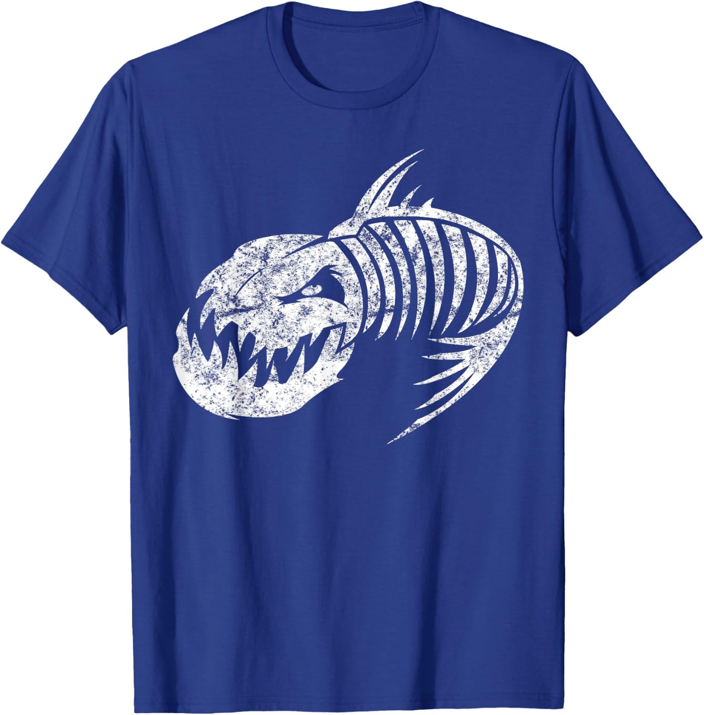 Badass Gifts Fish Bone Skeleton Vintage T-Shirt - T-Shirt | Royal