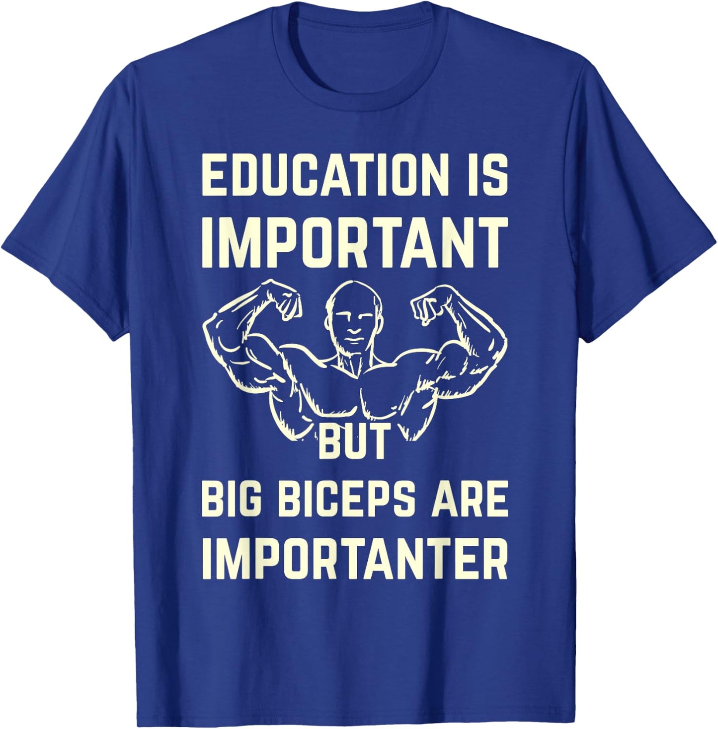 Gymnastics is important, but big biceps are more important T-Shirt - T-Shirt | Royal