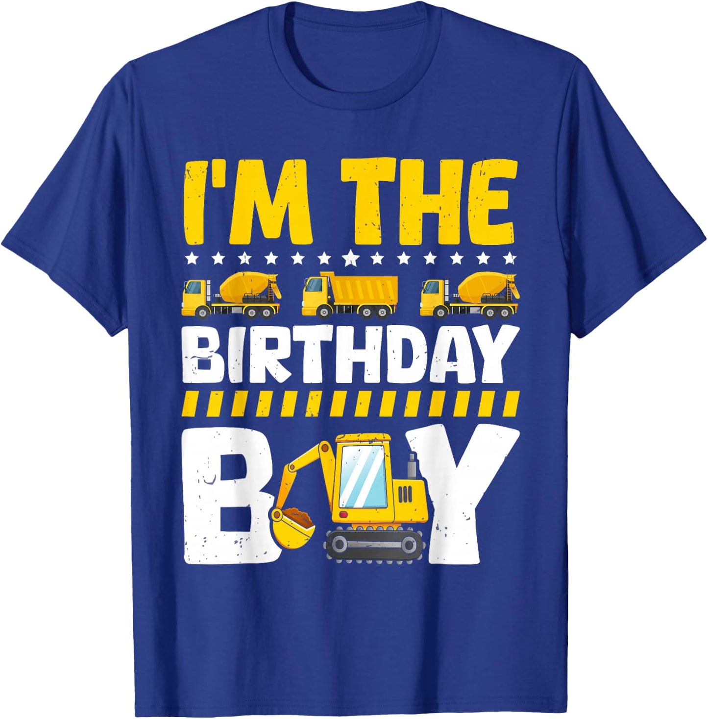 Family Theme Construction Birthday Party Supplies I'm The Birthday Boy Construction Theme Bday T-Shirt - T-Shirt | Royal