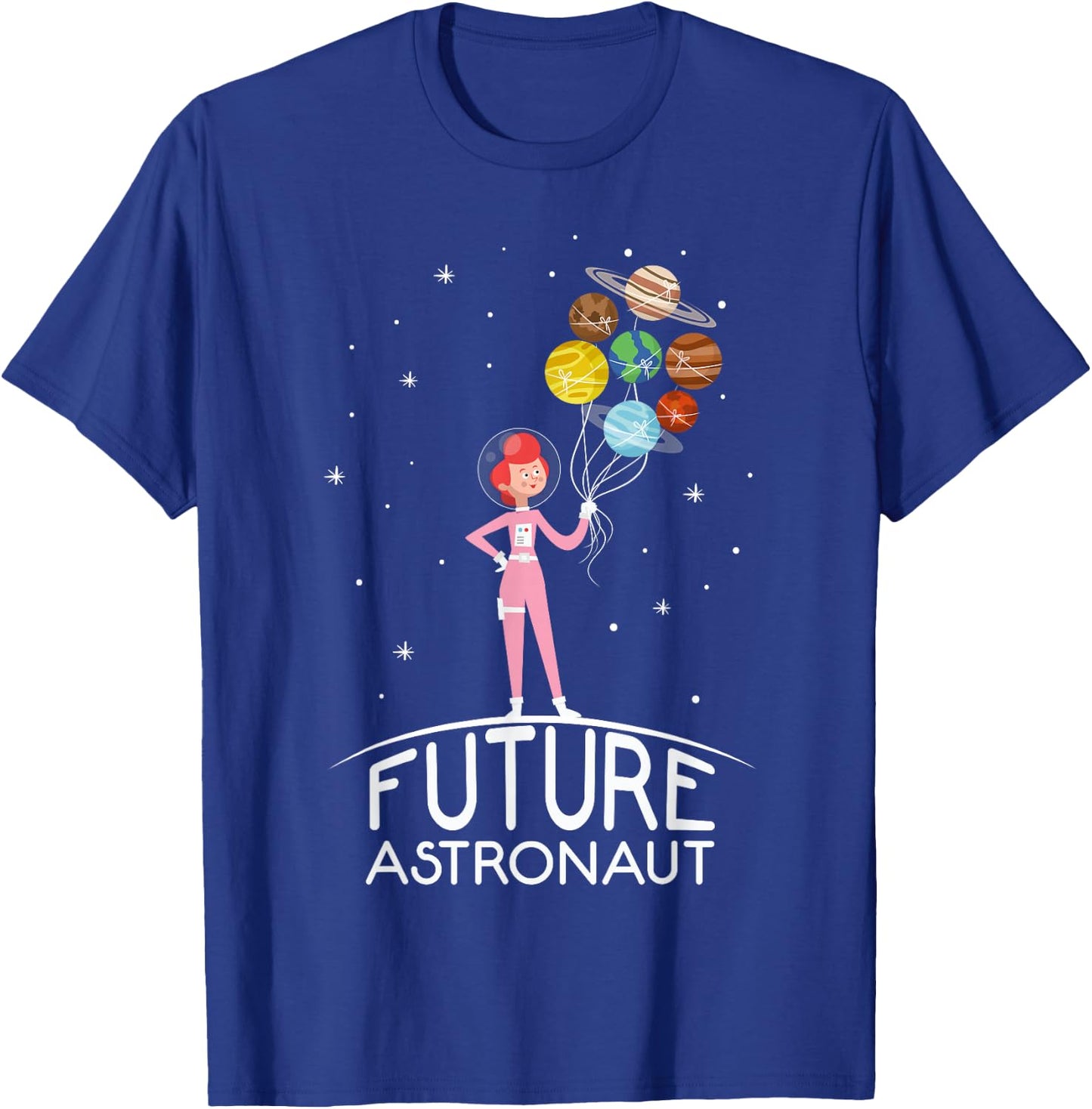 Future Astronaut With Planets Funny Quote For Girl T-Shirt - T-Shirt | Royal