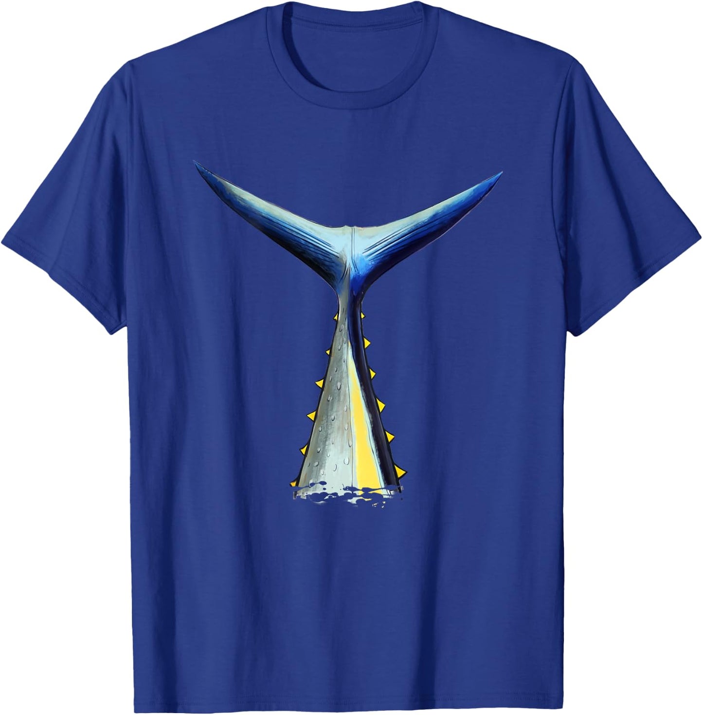 BACK PRINT Deep Sea Fishing | Tuna Tail | Bluefin Tuna T-Shirt - T-Shirt | Royal
