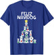 Feliz Navidog Christmas Dog , Funny Cute Xmas Tree T-Shirt - T-Shirt | Royal