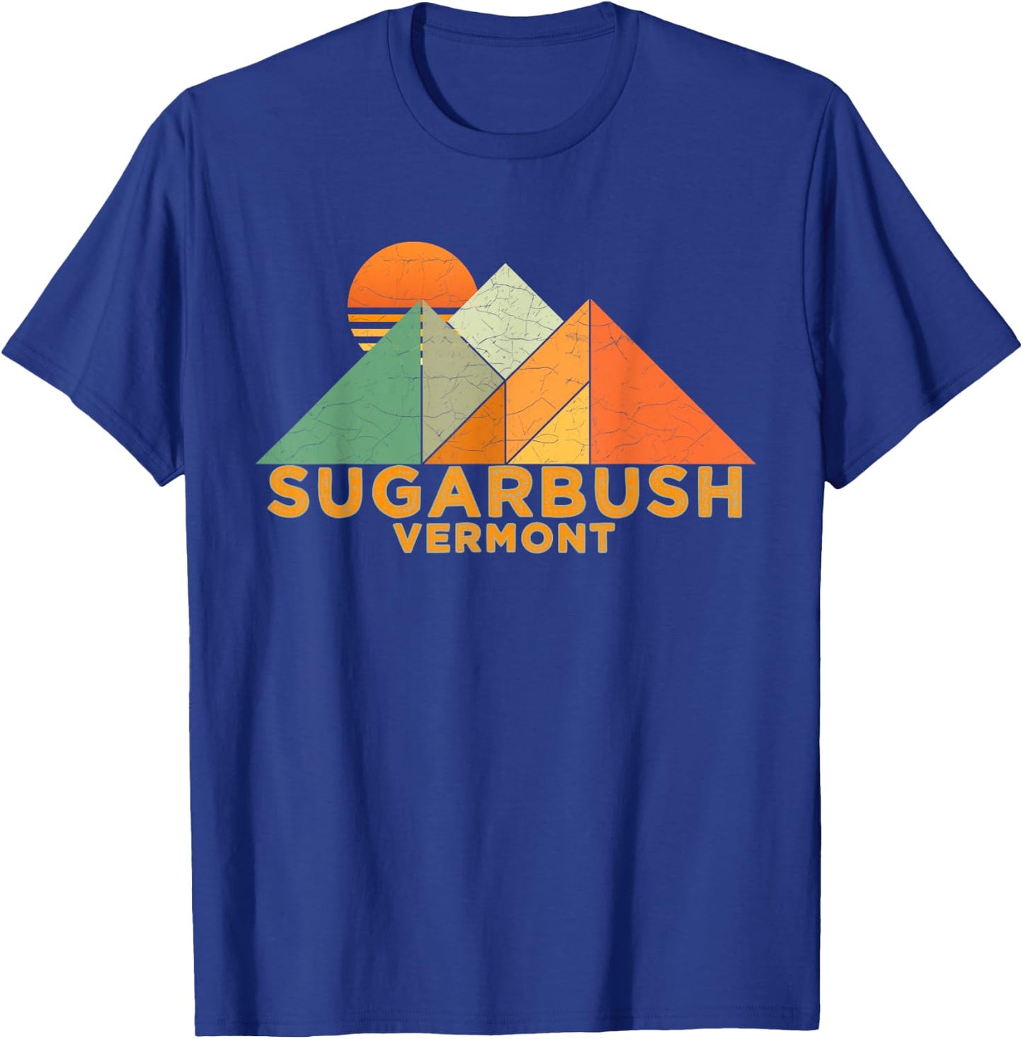 Retro Vintage Sugarbush Vermont -Distressed Shirt T-Shirt - T-Shirt | Royal