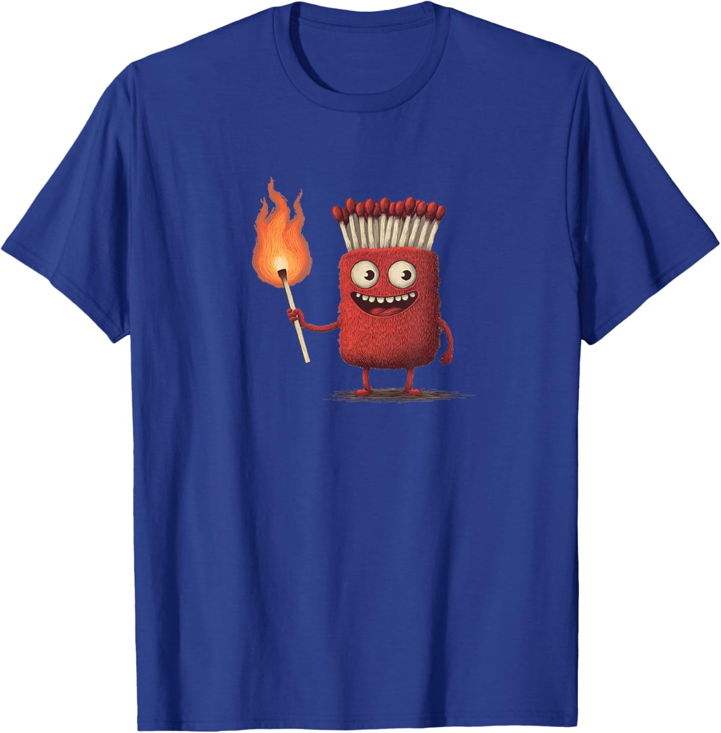 Funny Match with Fire and Flames Costume T-Shirt - T-Shirt | Royal