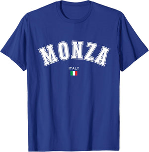 Monza Italian Flag Italy Travel Motor Racing Circuit T-Shirt - T-Shirt | Royal