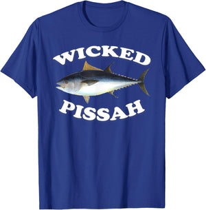Wicked Pissah Bluefin Tuna Illustration Fishing Angler Gear T-Shirt - T-Shirt | Royal