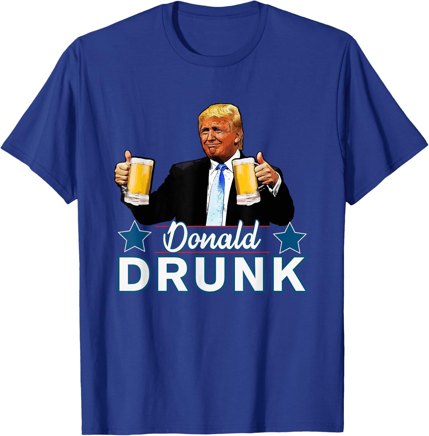 Drinking Presidents Trump 4th of July Funny Donald Drunk Women Men T-Shirt - T-Shirt | Royal