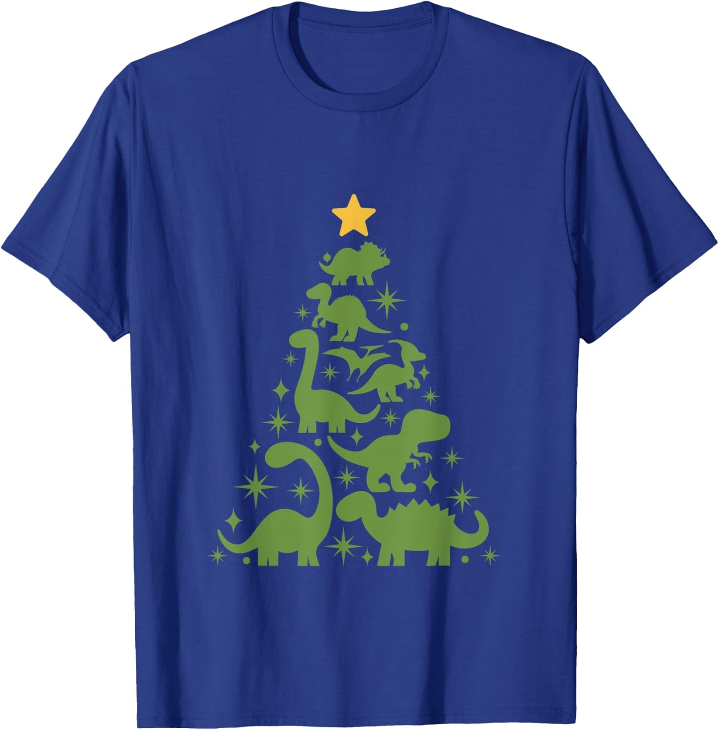 Dinosaur Christmas Tree Dino TRex Dinosaur Lover Christmas T-Shirt - T-Shirt | Royal
