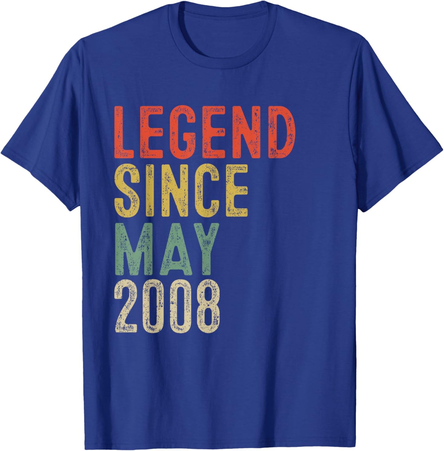 Legend Since May 2008 17th Birthday Gifts 17 Year Old T-Shirt - T-Shirt | Royal