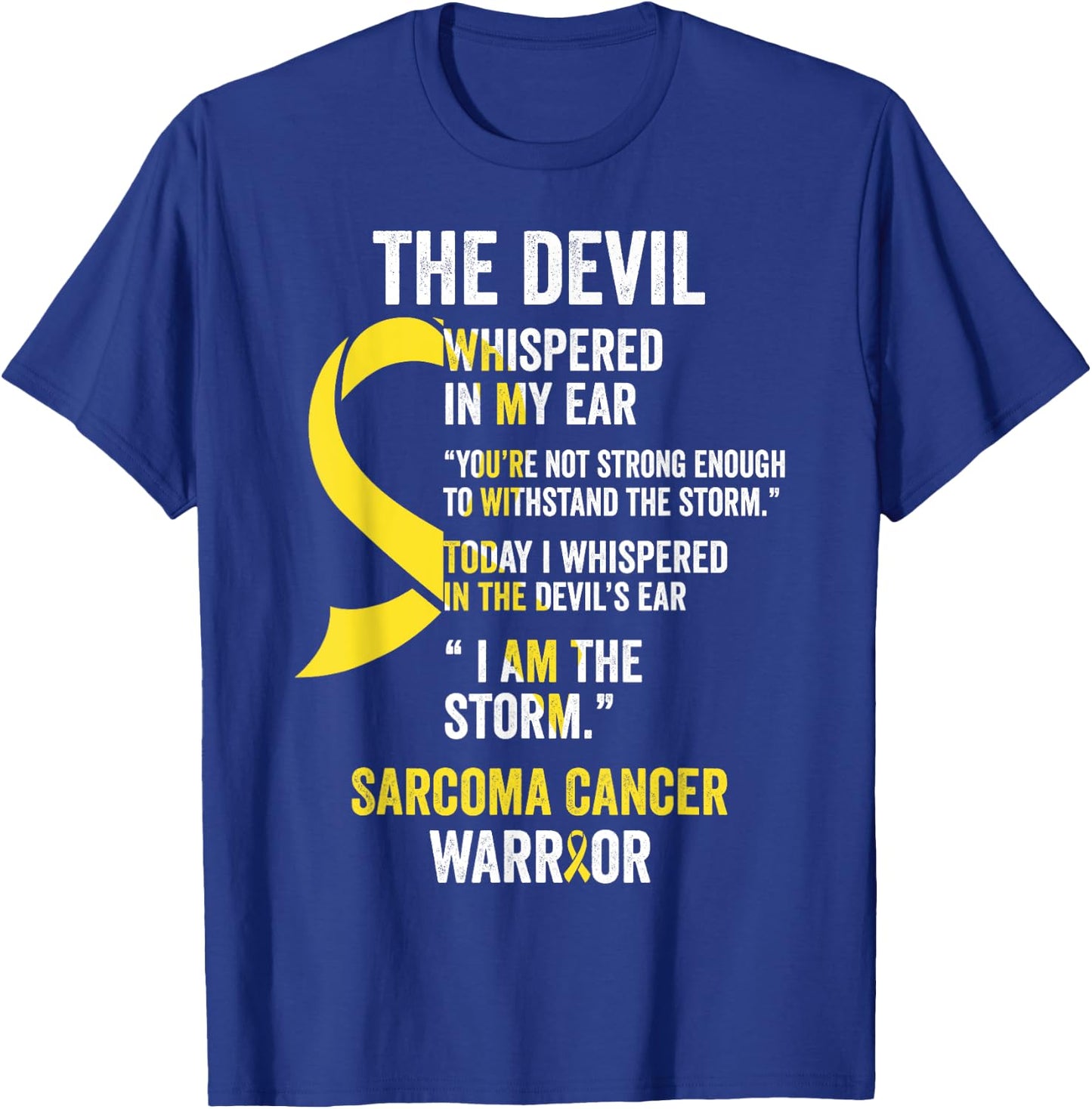 The Devil- Sarcoma Cancer Awareness Support Ribbon T-Shirt - T-Shirt | Royal