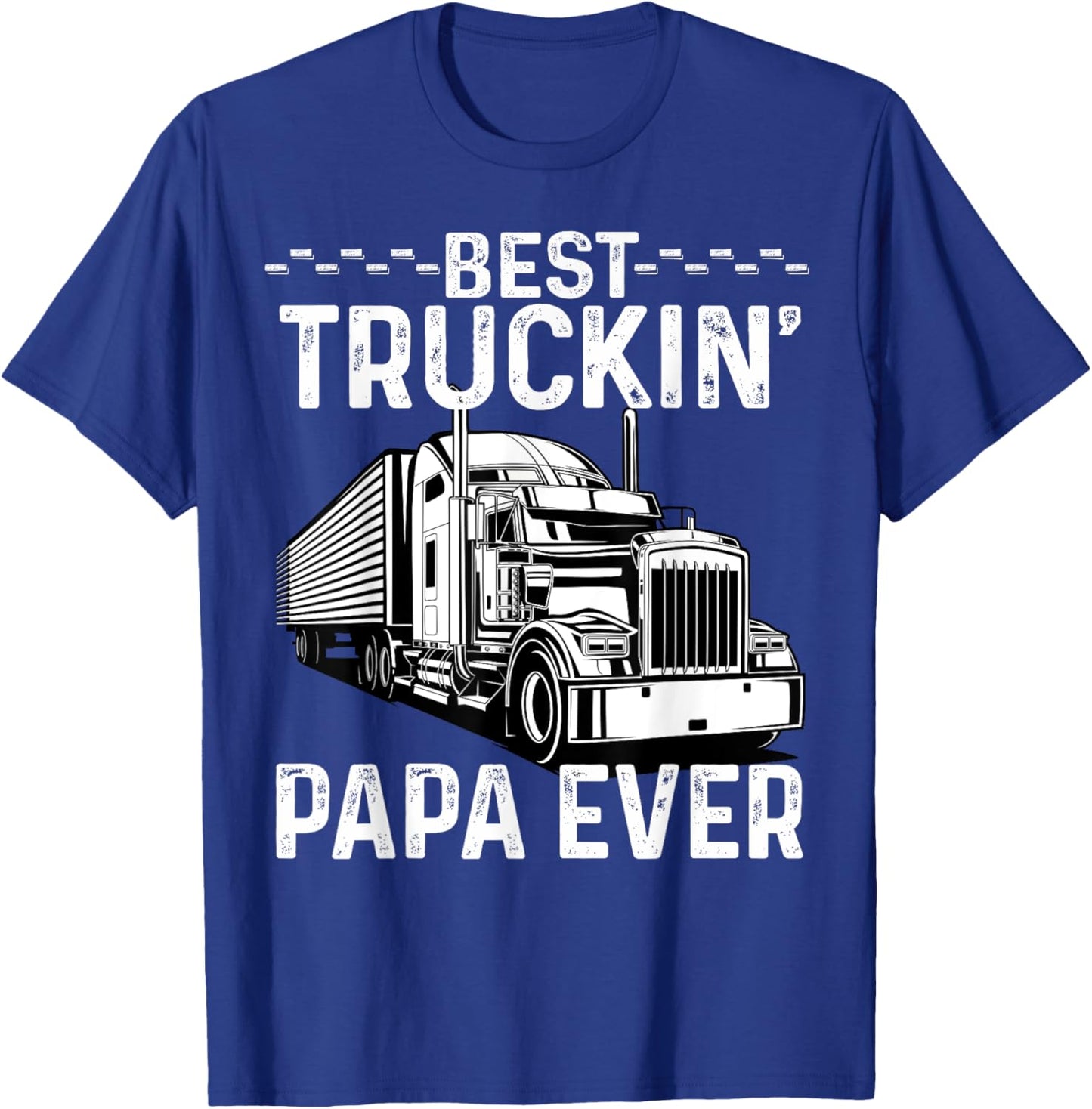 Trucker Design Papa T-Shirt - T-Shirt | Royal