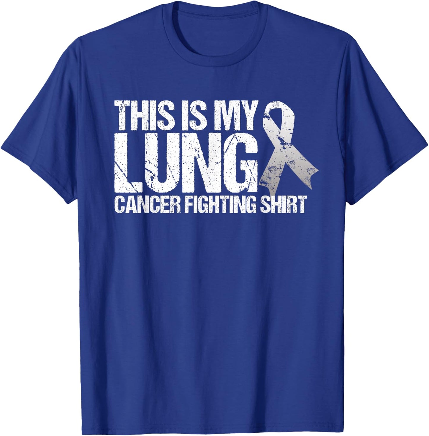 This Is My Lung Cancer Fighting- Lung Cancer Awareness T-Shirt - T-Shirt | Royal