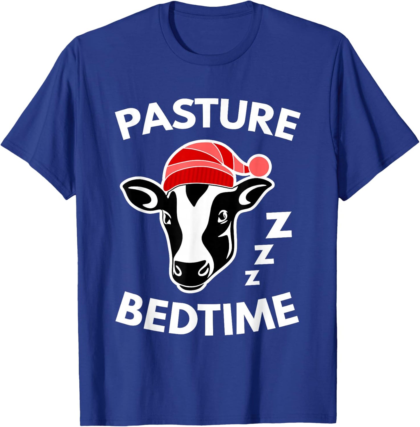 Pasture Bedtime Shirt Funny Cute Cow Pajamas Gift T-Shirt - T-Shirt | Royal