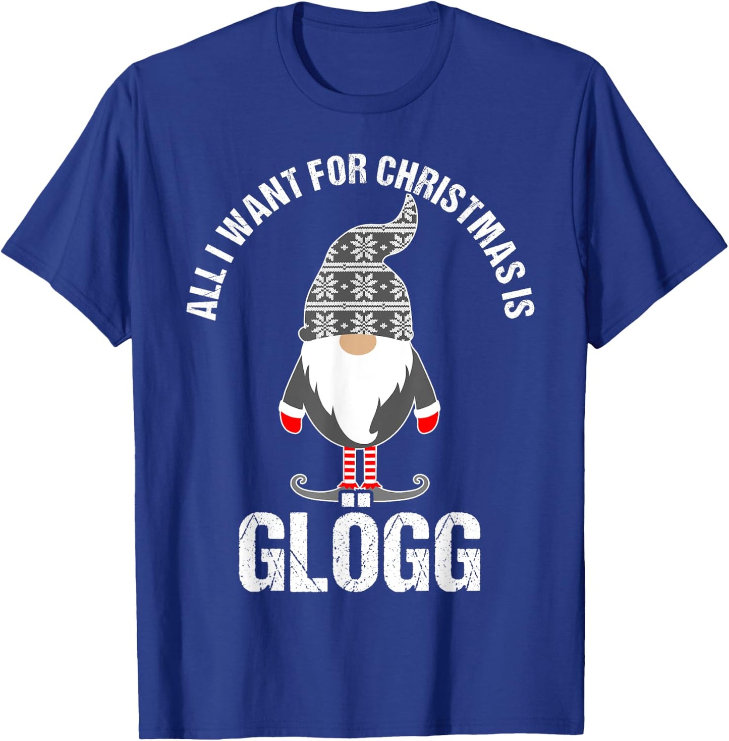 Scandinavian Glogg Tomte Christmas Drinking T-Shirt - T-Shirt | Royal