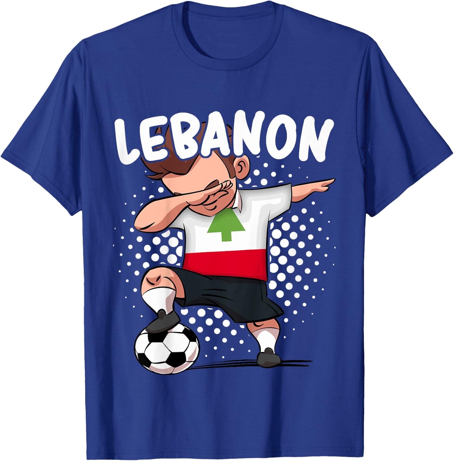 Kids Funny Soccer Dab Shirt for Boys Lebanon Soccer Lebanese Gift T-Shirt - T-Shirt | Royal
