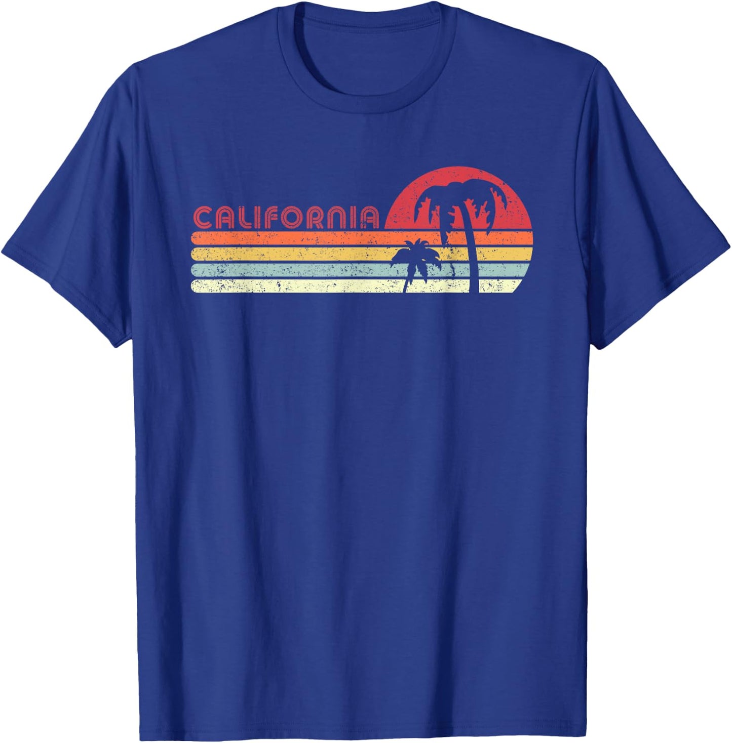 California Shirt. Retro Style CA, USA T-Shirt - T-Shirt | Royal