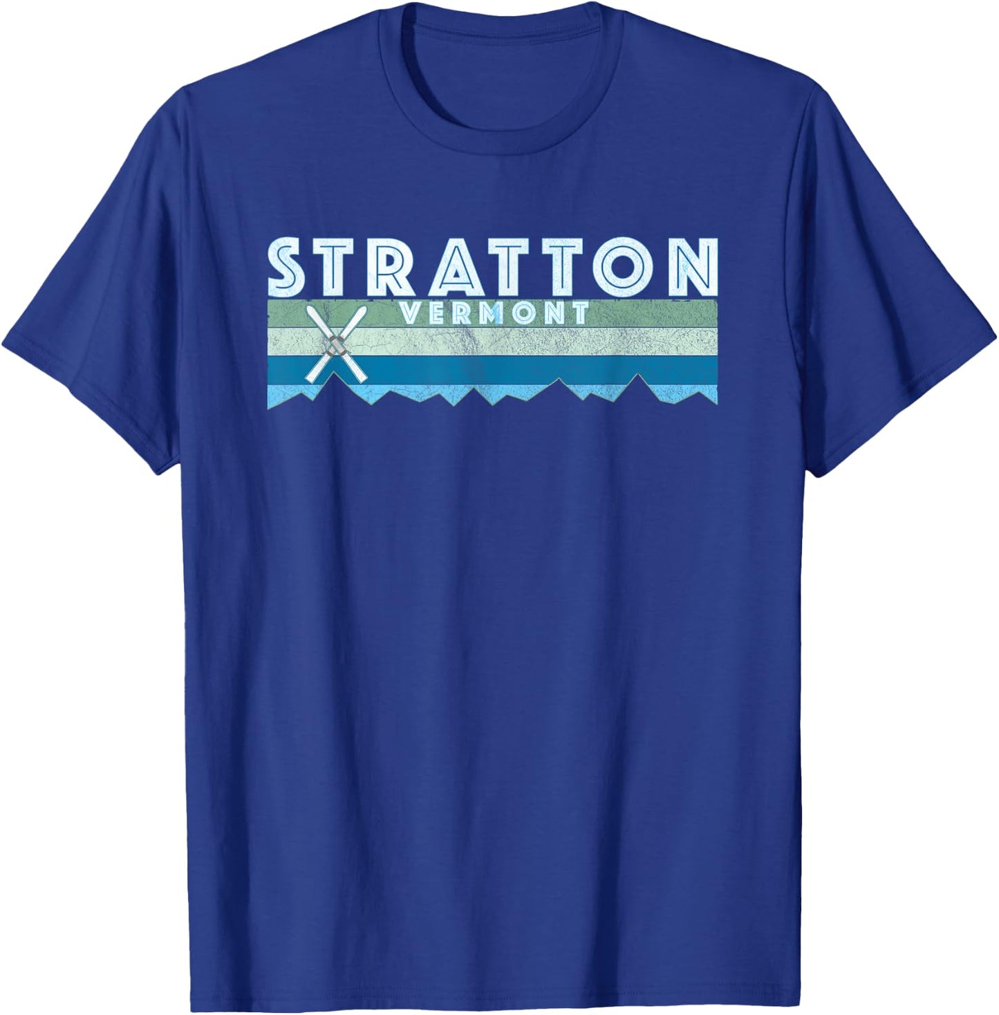 Stratton Vermont Ski /Retro Vintage Stratton T-Shirt - T-Shirt | Royal