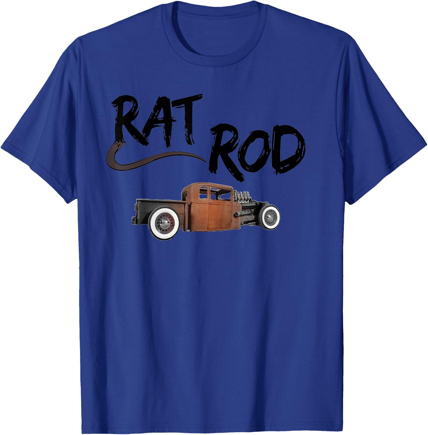 Rat Rod, Classic, Vintage Hot Rod T-Shirt - T-Shirt | Royal