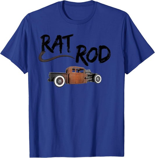 Rat Rod, Classic, Vintage Hot Rod T-Shirt - T-Shirt | Royal
