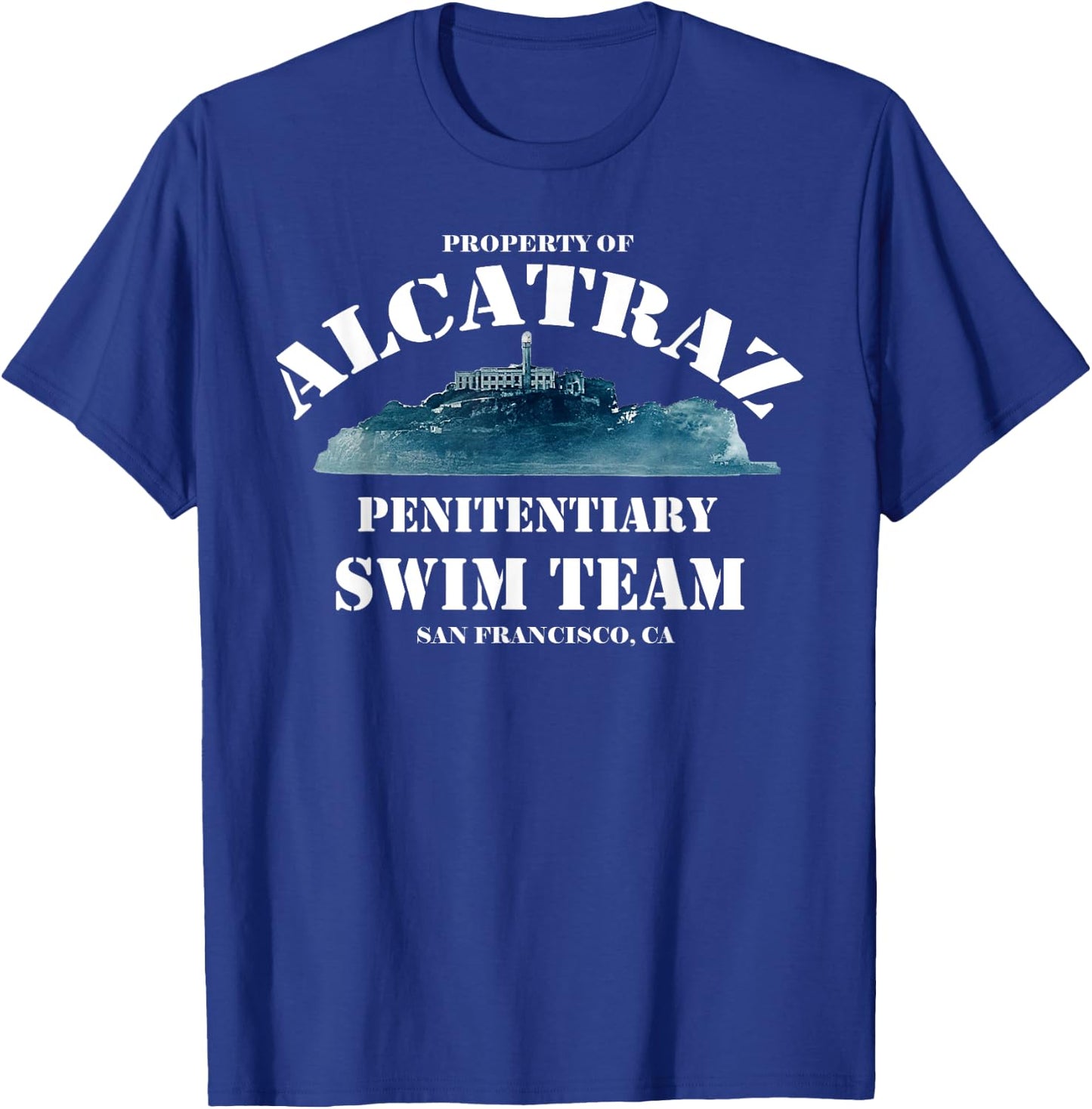 Alcatraz Swim Team, Funny T-Shirt - T-Shirt | Royal